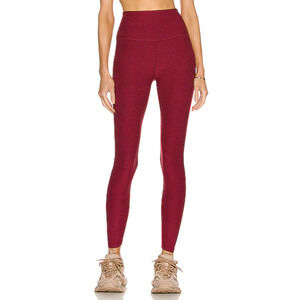 Beyond Yoga Red and Black Heathered Soft Leggings • Athletic Athleisure 🗣